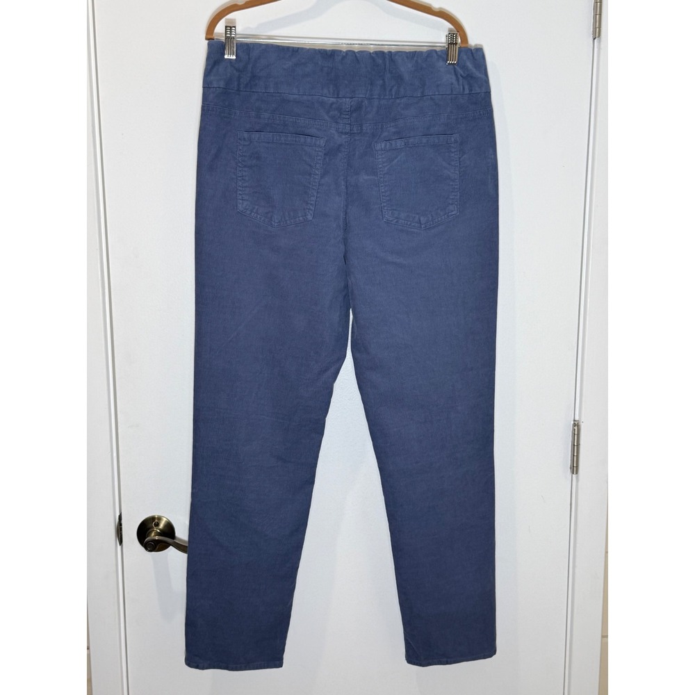 Coldwater Creek Corduroy Jeggings Slate Blue Stretch Cotton Size 14 Pull On Pant - Picture 3 of 6
